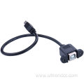 Panel Mount USB Cable Printer Short Extension Cable